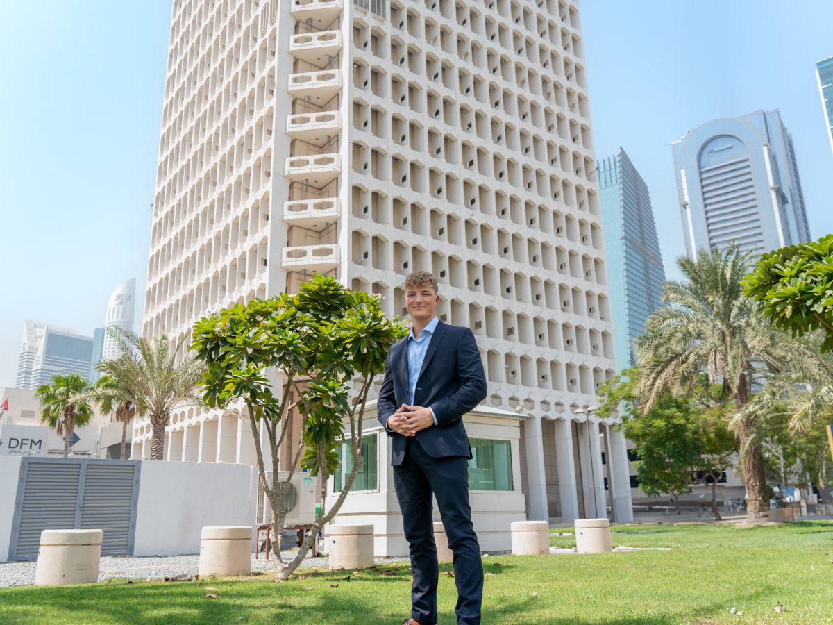 Jack Mouzer - Dart CEO standing near DWTC building